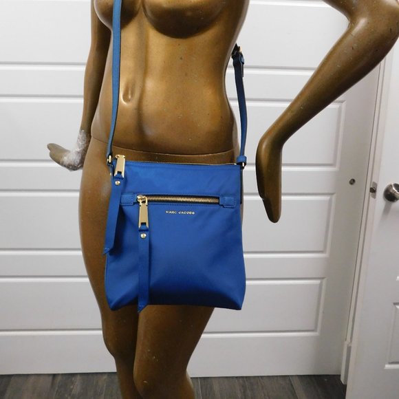 Marc‎ Jacobs Trooper Teal Blue Nylon Crossbody Bag - Picture 2 of 6